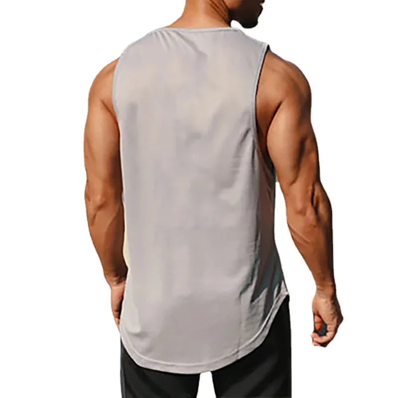 Summer Men's Gym Tank Top Fitness Training Clothing Quick-drying Loose Bodybuilding Sleeveless Shirt Men Fashion Basketball Vest - Premium  from Lizard Vigilante - Just $13.99! Shop now at Lizard Vigilante