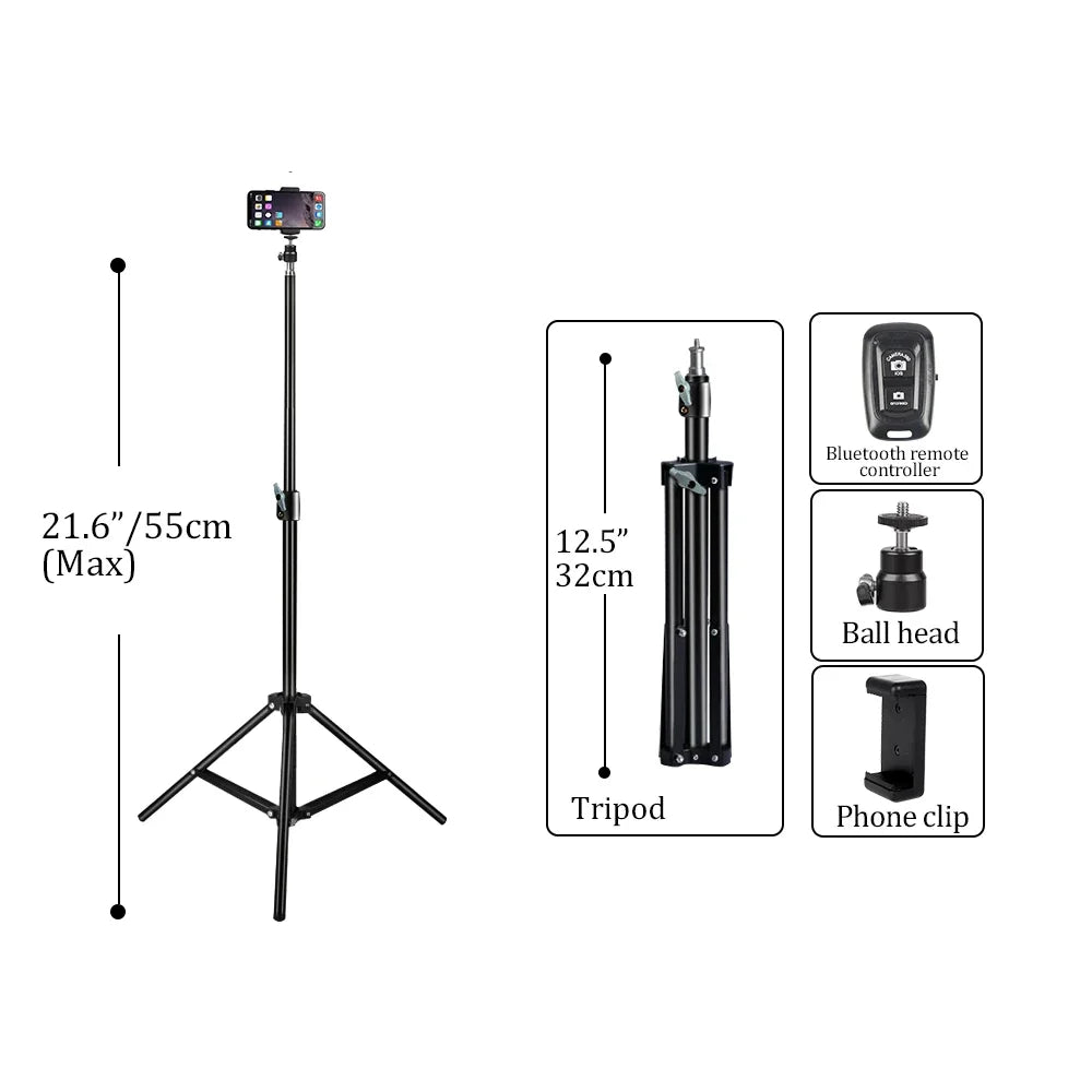 200cm Adjustable Photography Tripod Light Stand with 1/4 Screw Head, Lightweight Aluminum Tripod for Ring Light, Phone & DSLR Cameras – Pro Photo Studio Support - Premium light stand from Lizard Vigilante - Just $21.99! Shop now at Lizard Vigilante