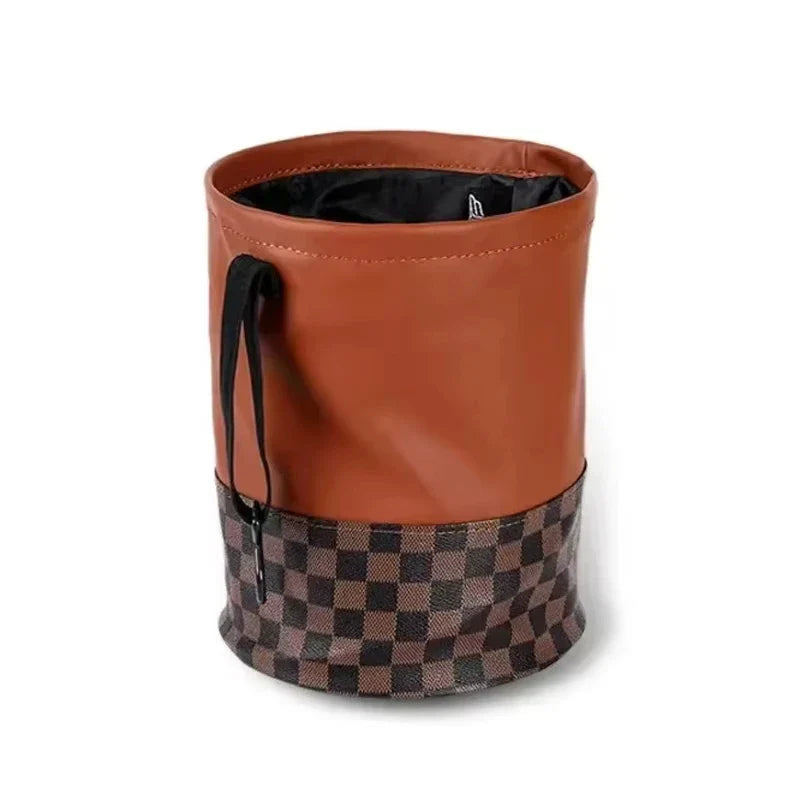 Car Mounted Foldable Garbage Bin with Multifunctional Storage Waterproof Back Mounted Large Capacity Garbage Bin Car Accessories