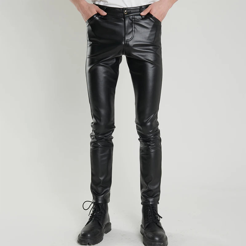 “NO RULES, JUST LEATHER” – Punk Fit Men’s PU Leather Pants for Stage, Streets & Sinister Style - Premium pants from dsers - Just $65.99! Shop now at Lizard Vigilante