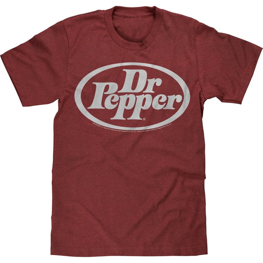 Retro Dr. Pepper Logo T-Shirt – Vintage Cotton Tee for Men, Casual Short Sleeve Graphic Top - Premium T-Shirt from Lizard Vigilante - Just $23.99! Shop now at Lizard Vigilante