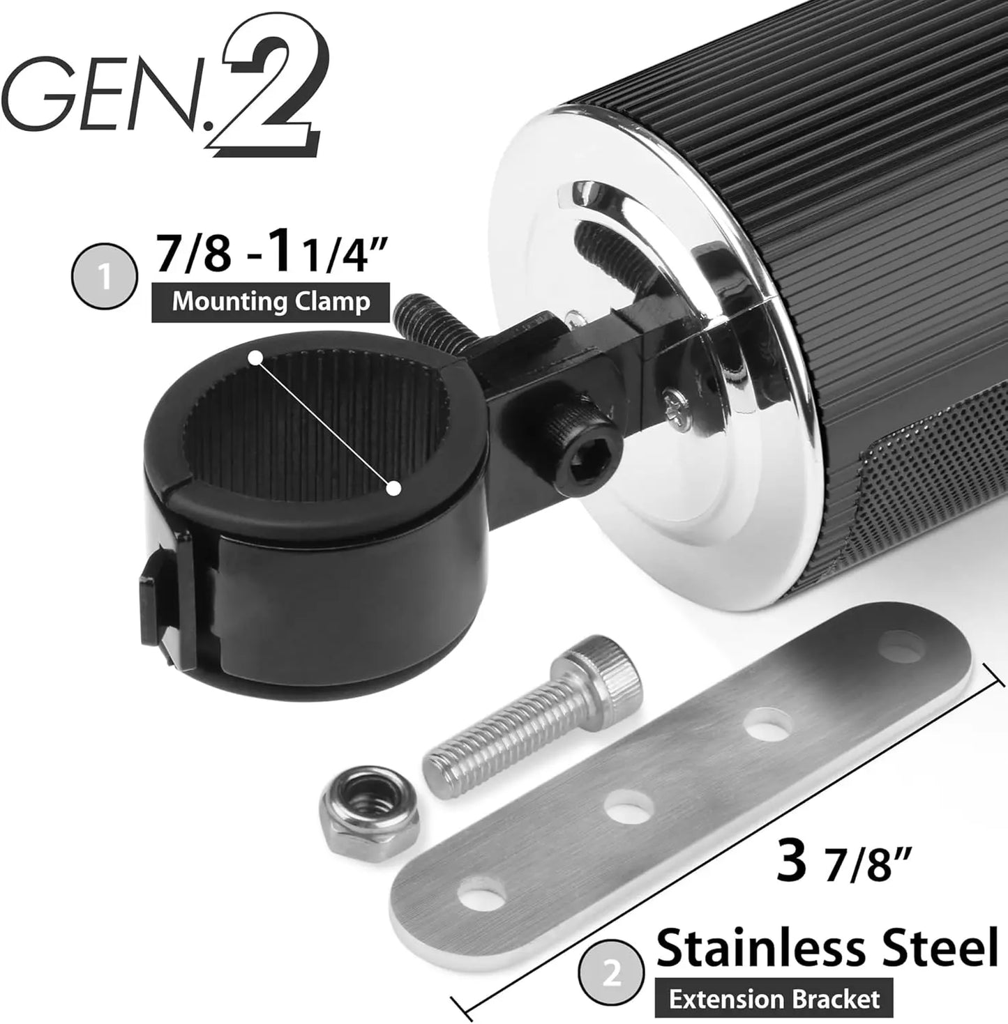 Bluetooth Audio Motorcycle Stereo Speaker Motorcycle Installation MP3 Music Player Amplifier Scooter Bicycle USB FMRadio Speaker