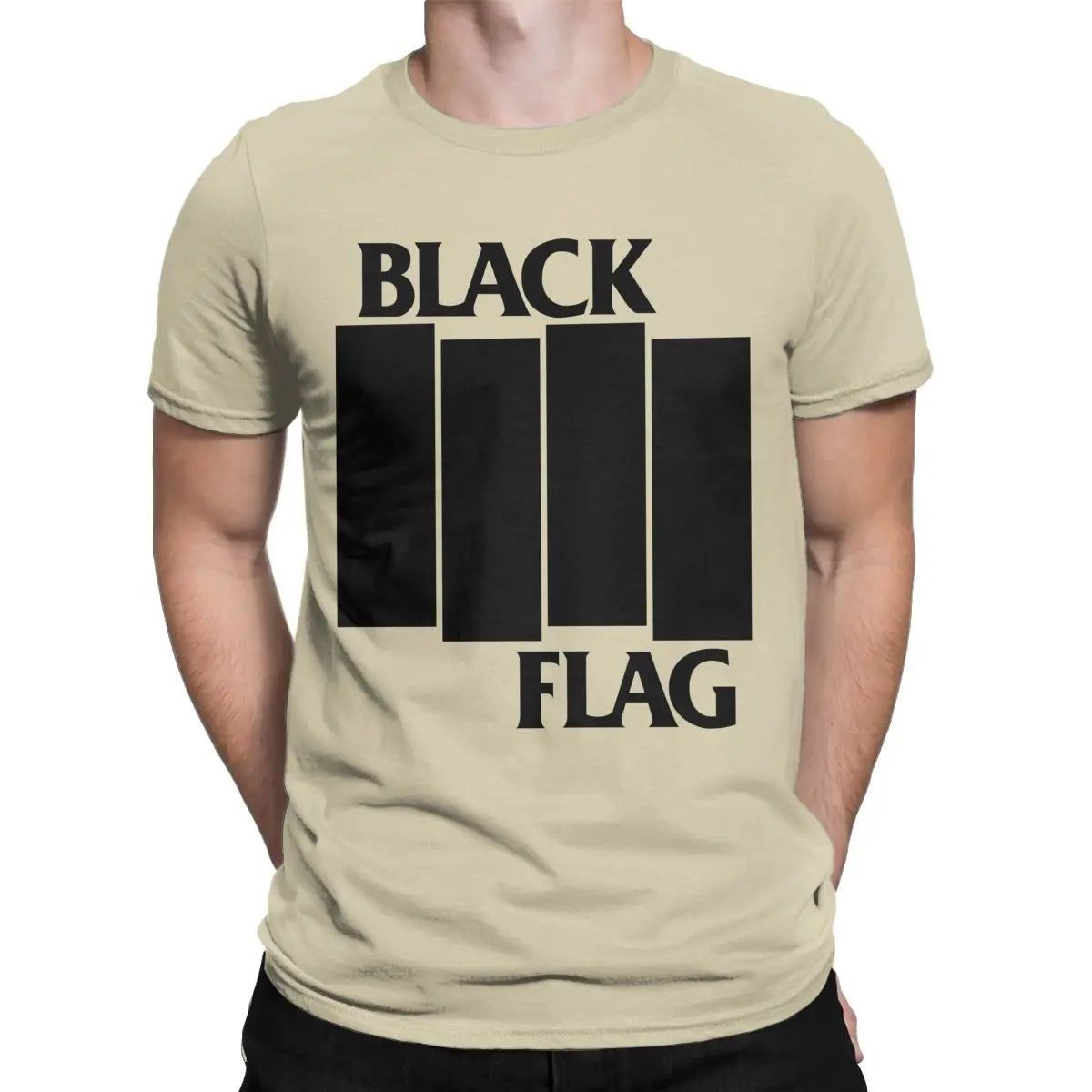 Cool Black Flag Logo T-Shirt – Men’s O-Neck Cotton Tee, Short Sleeve Classic Top, Plus Sizes S-6XL - Premium t-shirt from Lizard Vigilante - Just $21.99! Shop now at Lizard Vigilante