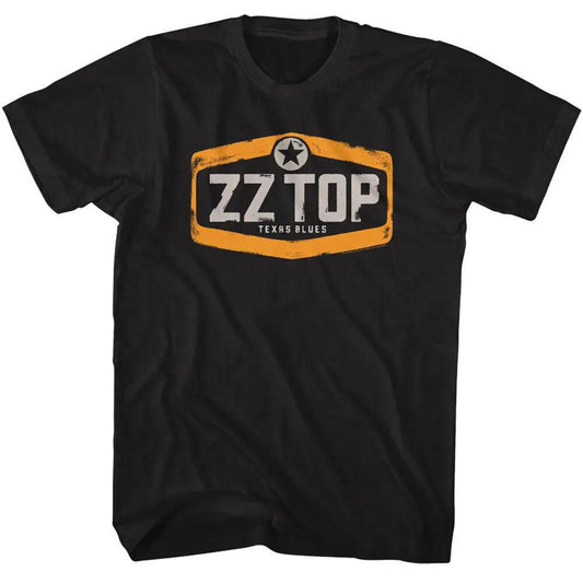 ZZ Top Texas Blues Badge Men's T Shirt Rock Music Band Merch Men's Clothing Short Sleeve Tops - Premium  from Lizard Vigilante - Just $24.39! Shop now at Lizard Vigilante