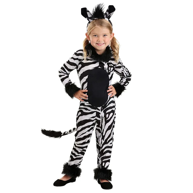 Adorable Zebra Costume for Kids – Perfect for Halloween and Stage Performances - Premium zebra costume from Lizard Vigilante - Just $31.88! Shop now at Lizard Vigilante