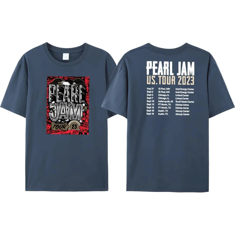 Pearl Jam 2024 Summer Tour T-Shirt – 100% Cotton Rock & Roll Icon Casual Tee for Men - Premium t-shirt from Lizard Vigilante - Just $25.99! Shop now at Lizard Vigilante