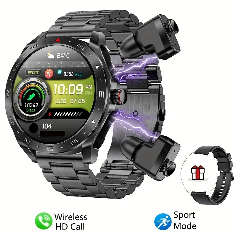 TWS Smart Watch 2-in-1 Bluetooth Earphones HIFI 9D Sound Quality Bluetooth Call For Men and Women Sports Smartwatches - Premium smartwatch from Lizard Vigilante - Just $72.99! Shop now at Lizard Vigilante