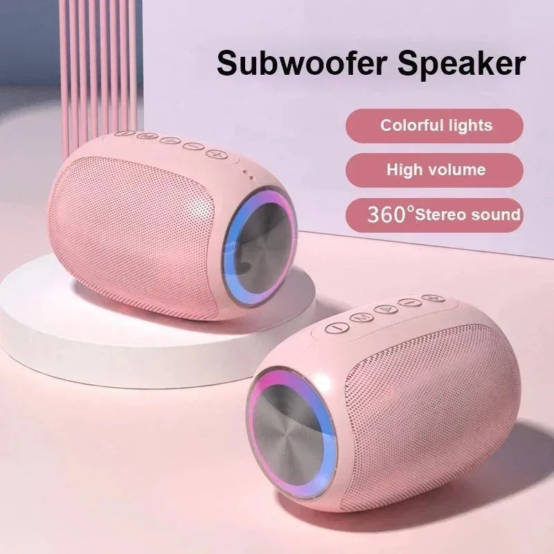 Speaker Bluetooth pink strong function portable Bluetooth speaker outdoor speaker waterproof 10W bass support TF card