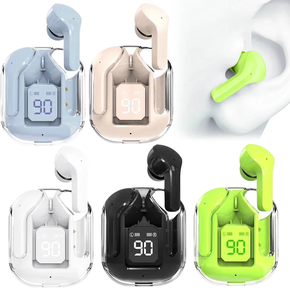 CrystalBeat Transparent Noise-Canceling Earbuds – Sleek Digital Display Case, High-Fidelity Sound, Wireless Freedom for Sports & Work - Premium earbuds from Lizard Vigilante - Just $18.88! Shop now at Lizard Vigilante