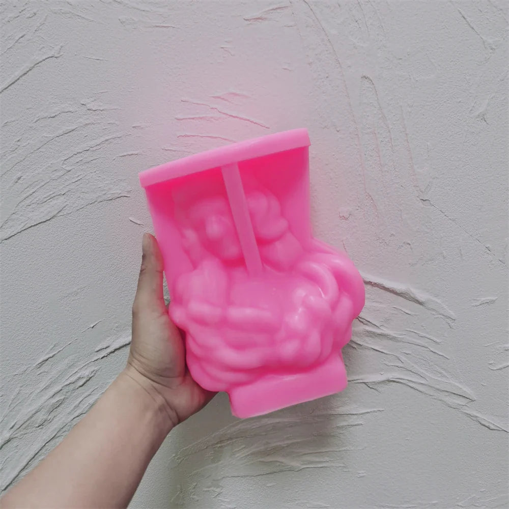 Beautiful Lady Statue Candle Mold Goddess Female Bust Silicone Molds Greek Art Woman Sculpture Soy Wax Tool