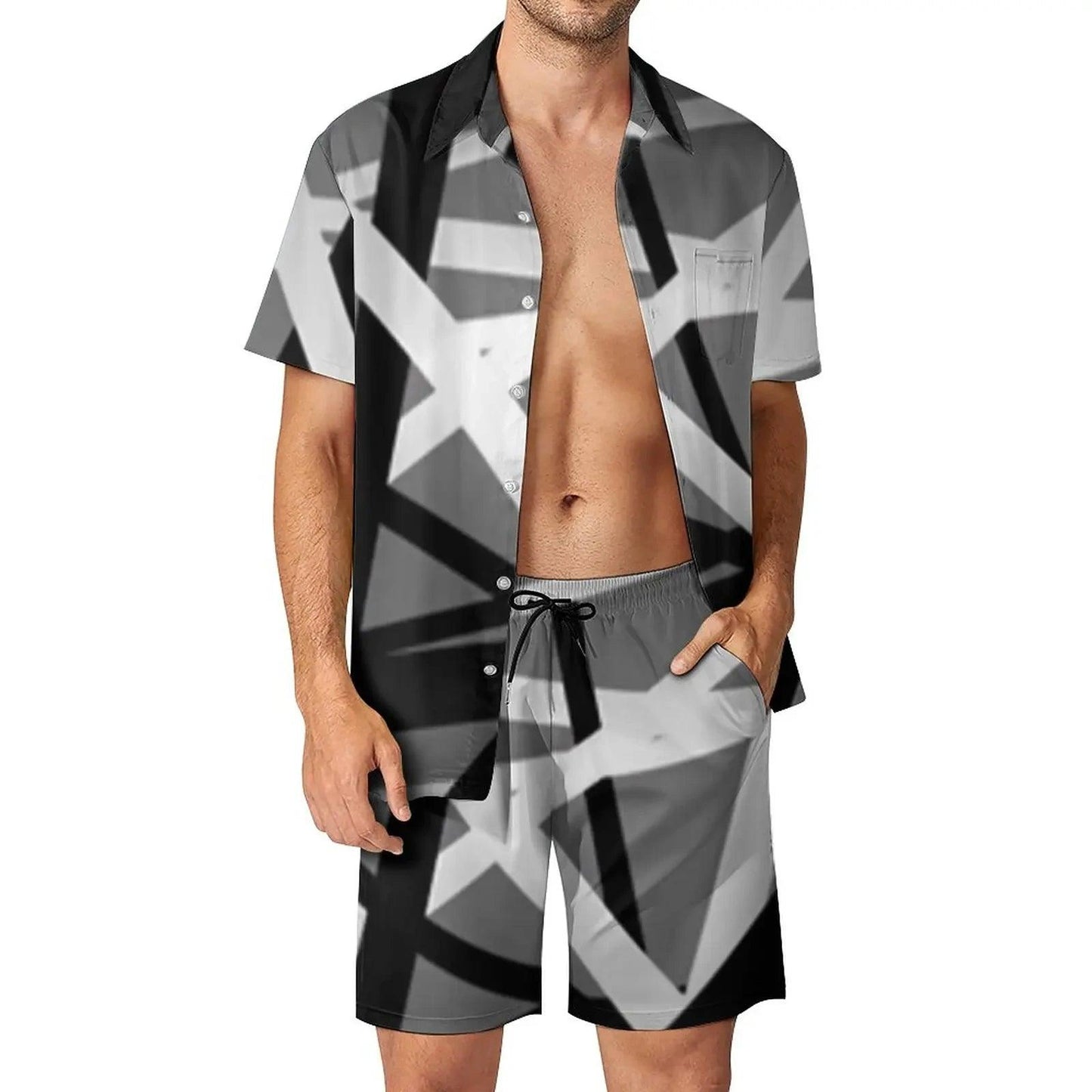 Van Halen Shirt Sets 3D Printed Men Casual Fashion Short Sleeves Shirts Oversized Beach Shorts Hawaiian Streetwear Suits Clothes - Premium  from Lizard Vigilante - Just $27.99! Shop now at Lizard Vigilante