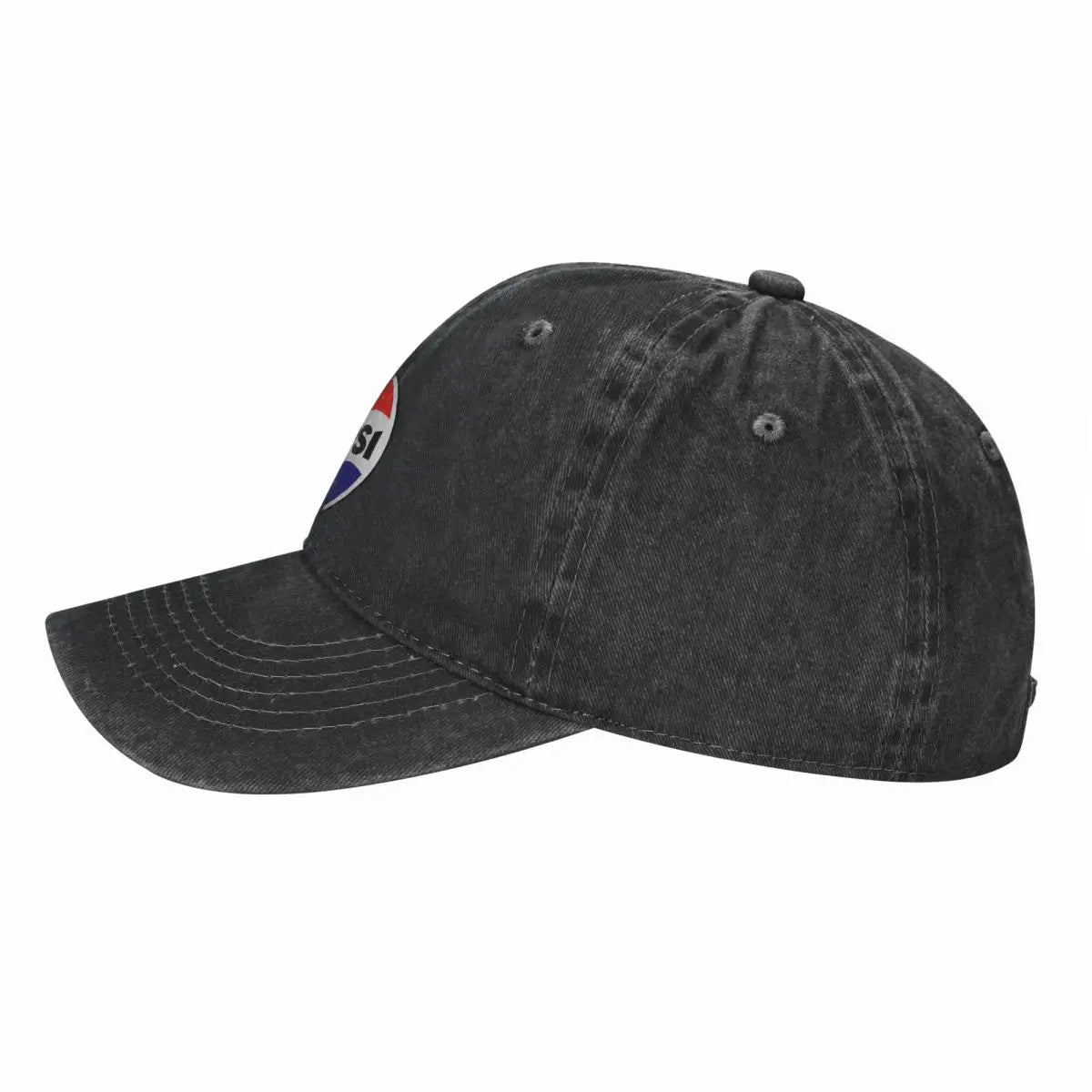 Vintage '69 Pepsi Logo Denim Baseball Cap – Casual Unisex Adjustable Trucker Hat for Rock, Summer, and Sun Protection - Premium Baseball cap from Lizard Vigilante - Just $19.88! Shop now at Lizard Vigilante