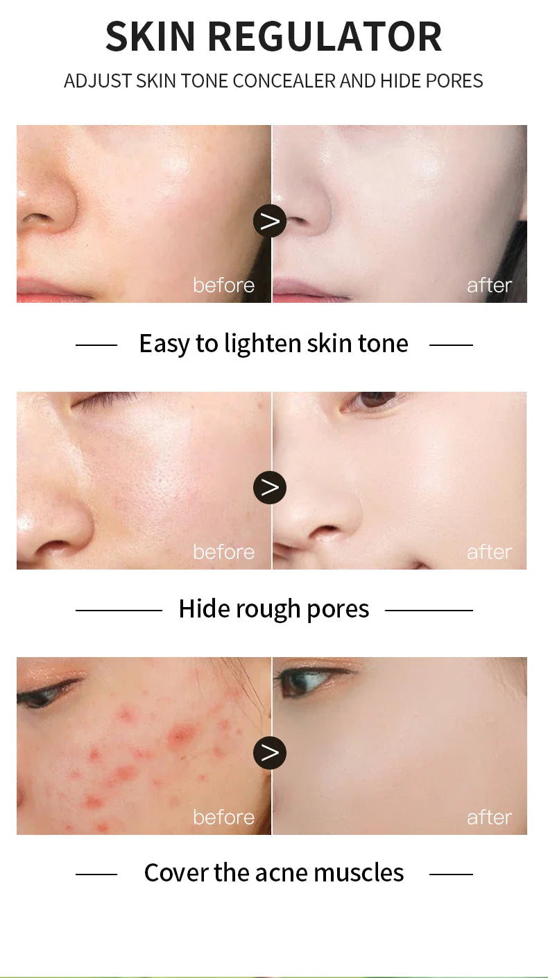 Lightweight Air Cushion Foundation CC Cream Natural Moisturizing Concealer Even Skin Tone Long Lasting Contour Makeup Cosmetics