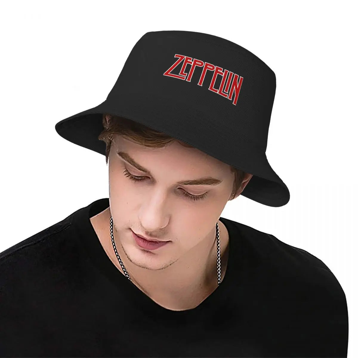 Led Zeppelin Heavy Metal Music Band Red Bucket Hat Spring Picnic Headwear Merch Fisherman Caps for Sport Teen Bob Foldable - Premium Bucket hats from Lizard Vigilante - Just $22.99! Shop now at Lizard Vigilante