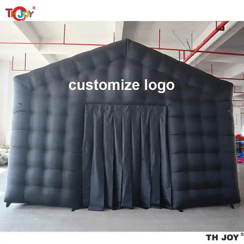 7x5m Disco Light N Fog Machine Black Cube Blow Up Bar Tent Inflatable Nightclub Portable Inflatable Party Tent Free Air Shipping