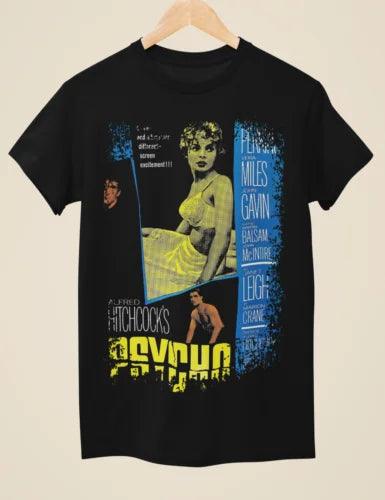 Psycho - Alfred Hitchcock Movie Poster Inspired Unisex Black T-Shirt - Premium T-Shirt from Lizard Vigilante - Just $23.99! Shop now at Lizard Vigilante