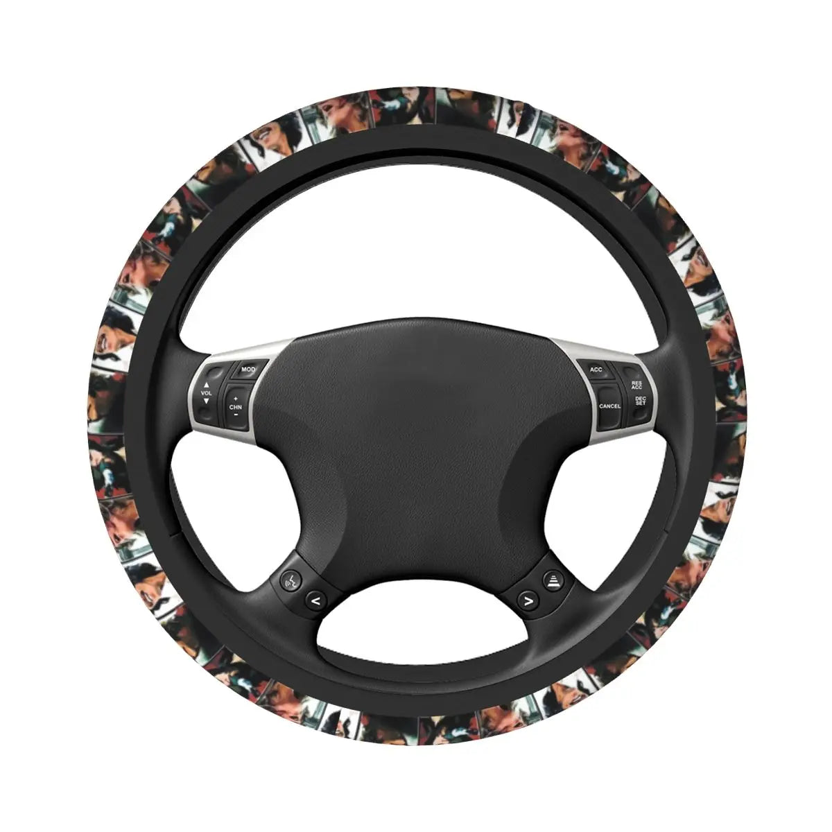 The Beatle Members Art Car Steering Wheel Cover - Rock & Roll Band Auto Steering Wheel Protector - Premium steering wheel cover from Lizard Vigilante - Just $32.88! Shop now at Lizard Vigilante