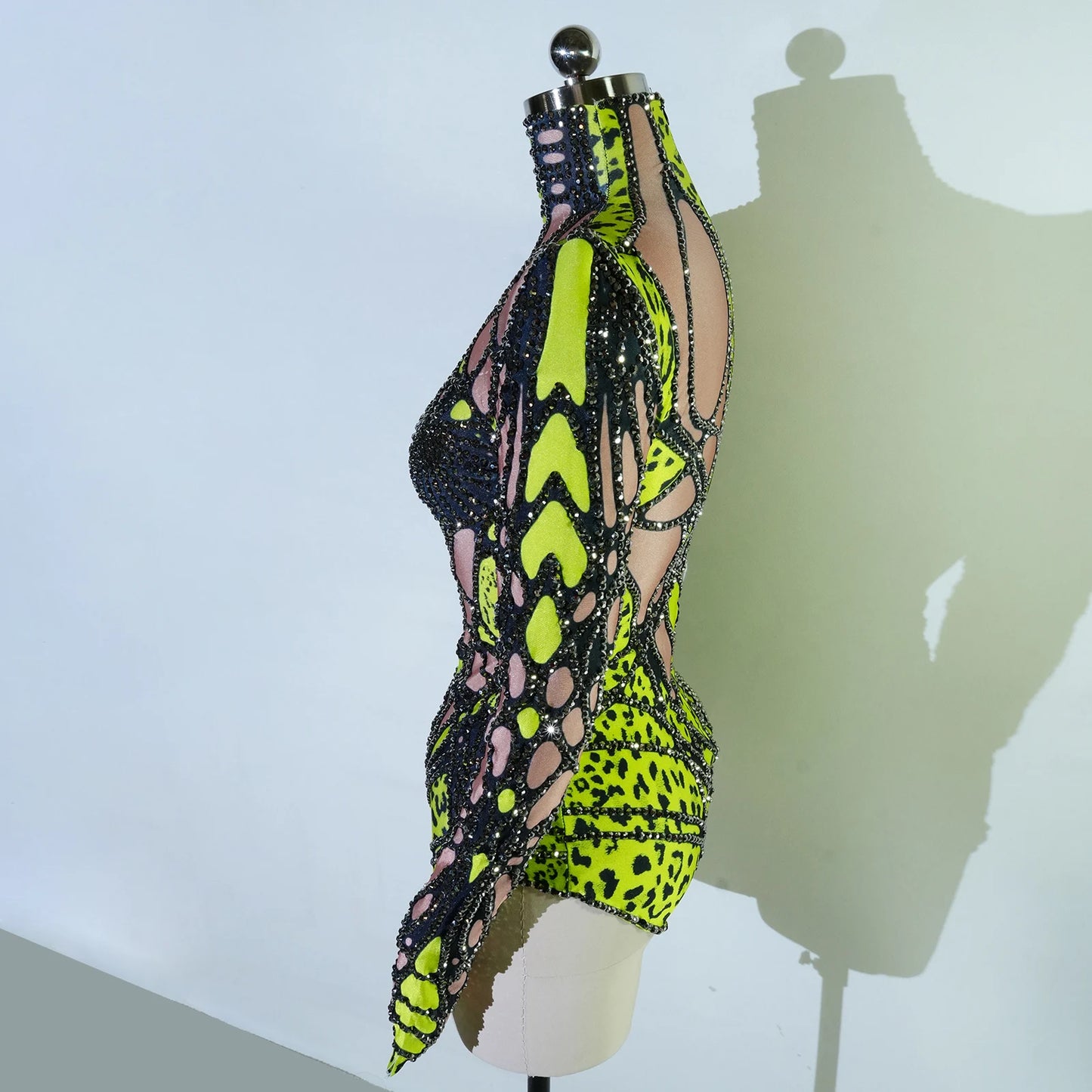 💎 Toxic Glow Rhinestone Armor Bodysuit: The Stage Domination Skin