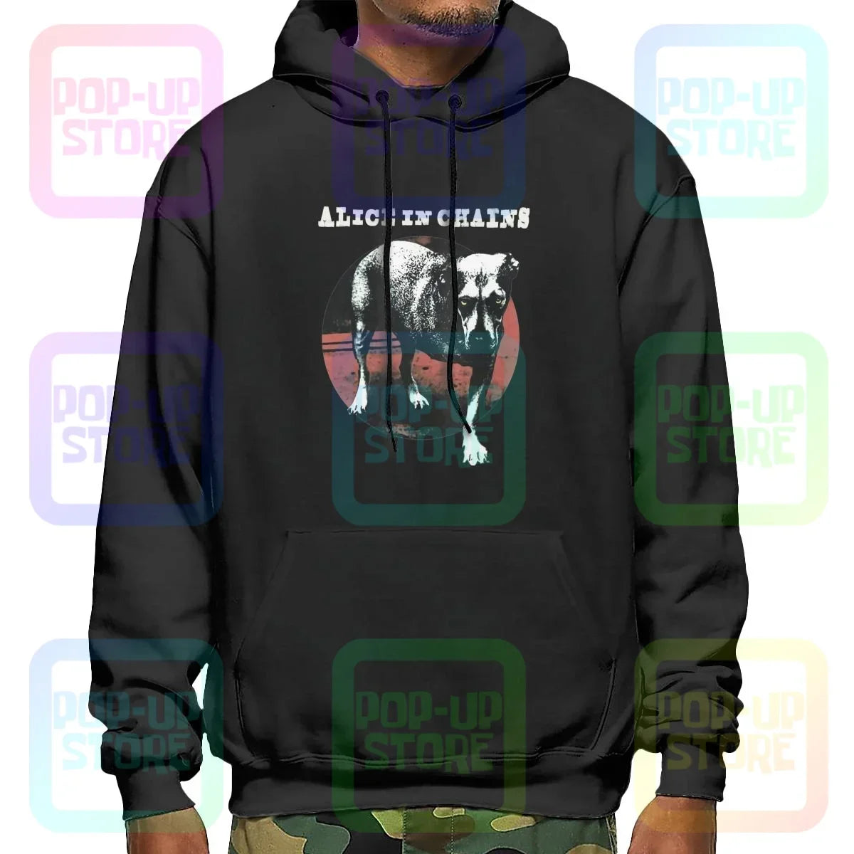 Alice in Chains Three-Legged Dog Hoodie – Retro Vintage Full-Sleeve Sweatshirt for All Seasons - Premium hoodie from Lizard Vigilante - Just $44.88! Shop now at Lizard Vigilante