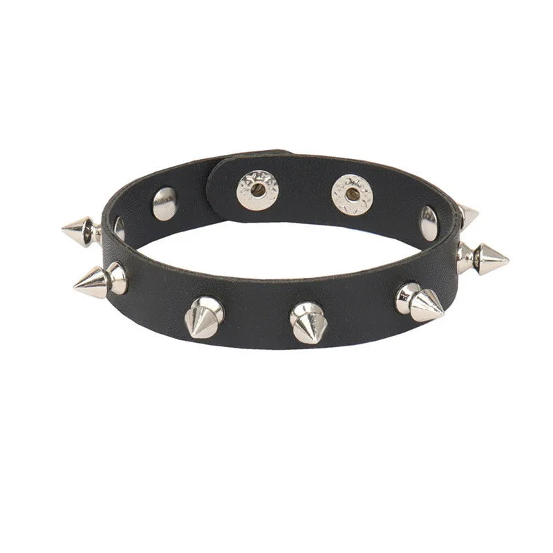 Punk Rivet Cuff Bracelet - Metal Edgy and Stylish - Premium Bracelet from Lizard Vigilante - Just $19.88! Shop now at Lizard Vigilante