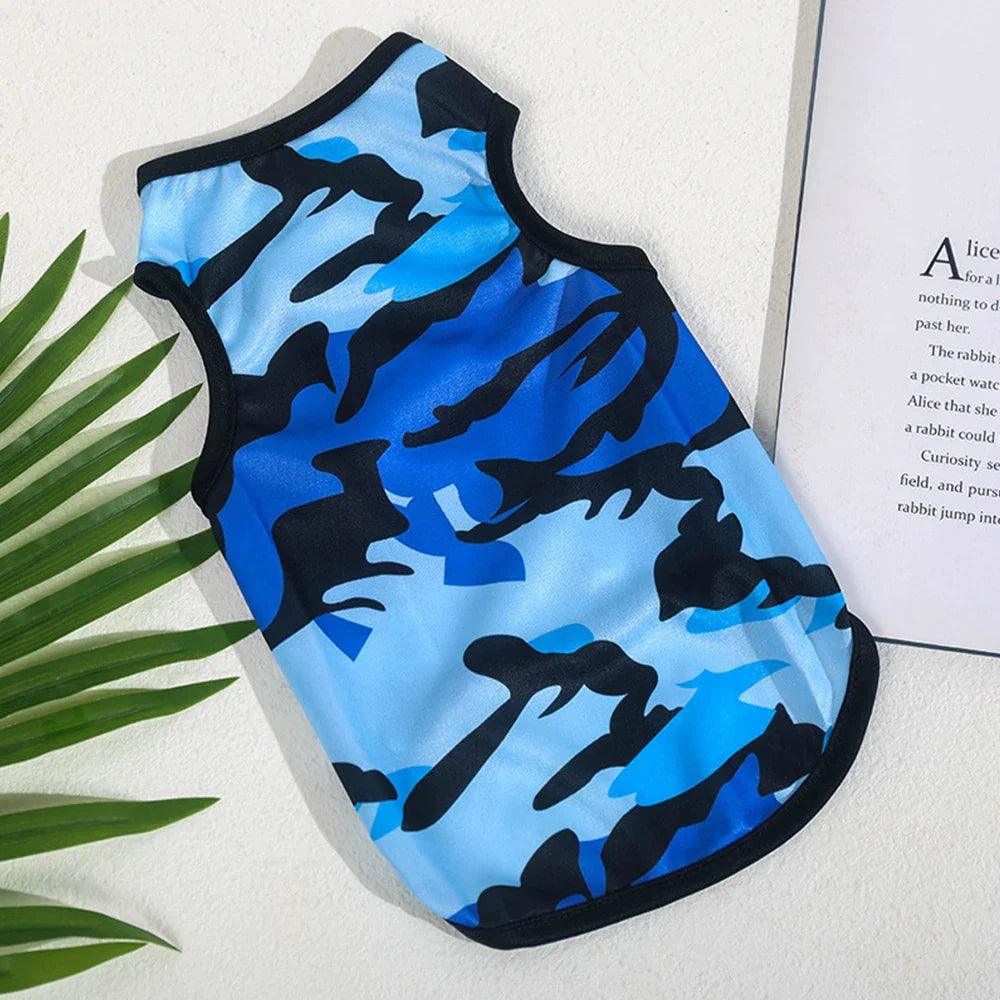 Pets Printed Vest Pet Animals Camouflage Vest Breathable Tops Dogs Cats Vest Cool Dog Clothes Sleeveless Tops Puppy T-shirts - Lizard Vigilante