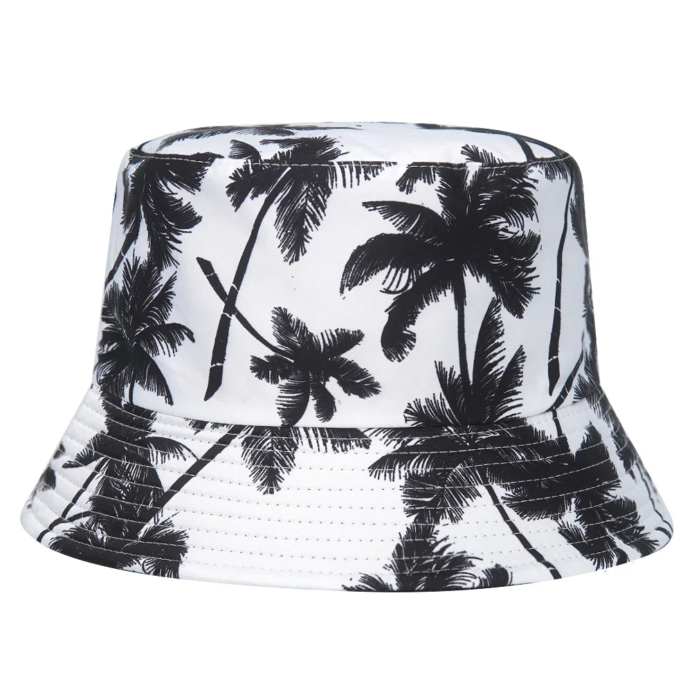 Summer Sun Protection Bucket Hat for Men Women Panama Cap Print Hip Hop Gorros Fishing Fisherman Hat Double Side Wear Fashion - Premium T-Shirts from Lizard Vigilante - Just $7.99! Shop now at Lizard Vigilante