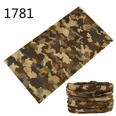 Camouflage Seamless Magic Bandana Buffs Neck Gaiter Paisley Headband Cycling Fishing Tube Face Shield Men Women Scarf Mask Cap - Premium neck gaiter from Lizard Vigilante - Just $5.99! Shop now at Lizard Vigilante