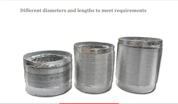 ∅150mm Double Layer Aluminum Foil Pipe Flexible Ventilation Duct for Kitchen Bathroom Extractor Dryer Fan Grow Tent 1.5m-6m