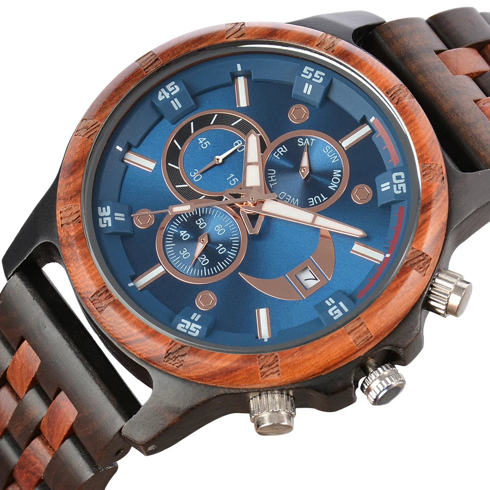 Wooden Watches for Men - Fashion Anniversary Wedding Day Gift for Husband - Premium  from Lizard Vigilante - Just $36.99! Shop now at Lizard Vigilante