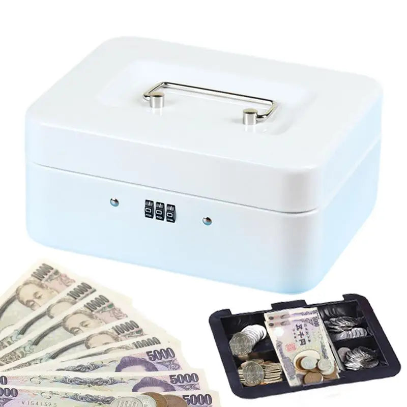 Portable Safe Box Portable Lock Box Portable Money Cash Deposit Box With Security Code For Travel Store Keys Cards Jewelry - Premium  from Lizard Vigilante - Just $23.99! Shop now at Lizard Vigilante