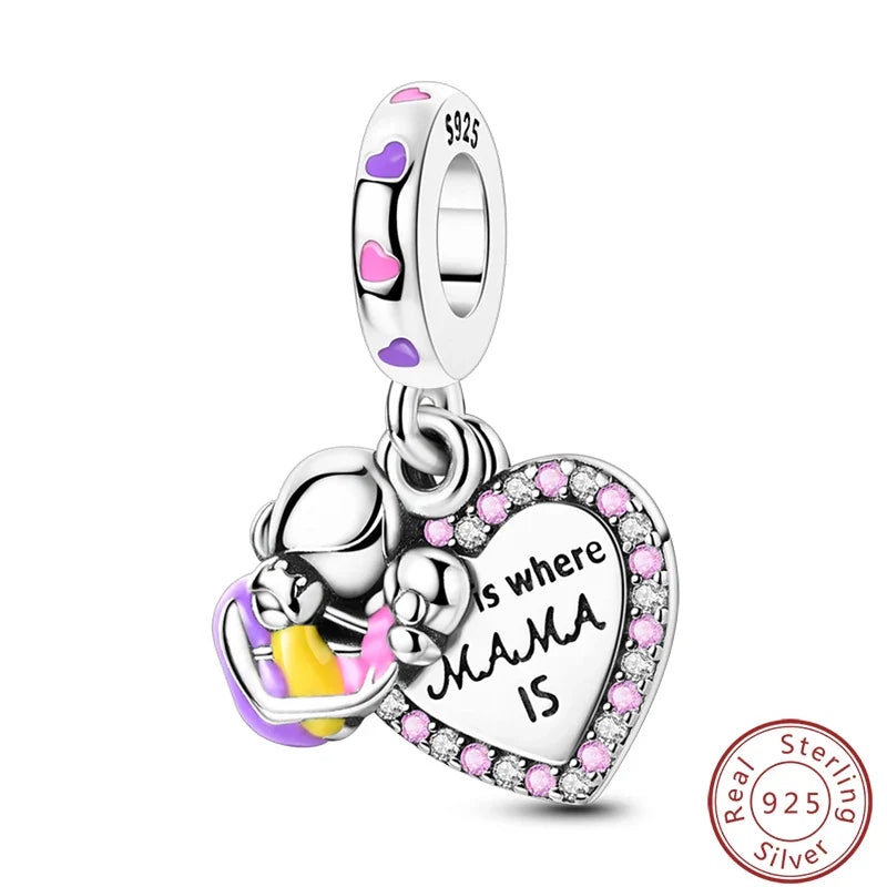 S925 Sterling Silver Princess Golf Hamster Camera Travel Three Piece Set Charms Beads 3mm DIY Fine Jewelry Making