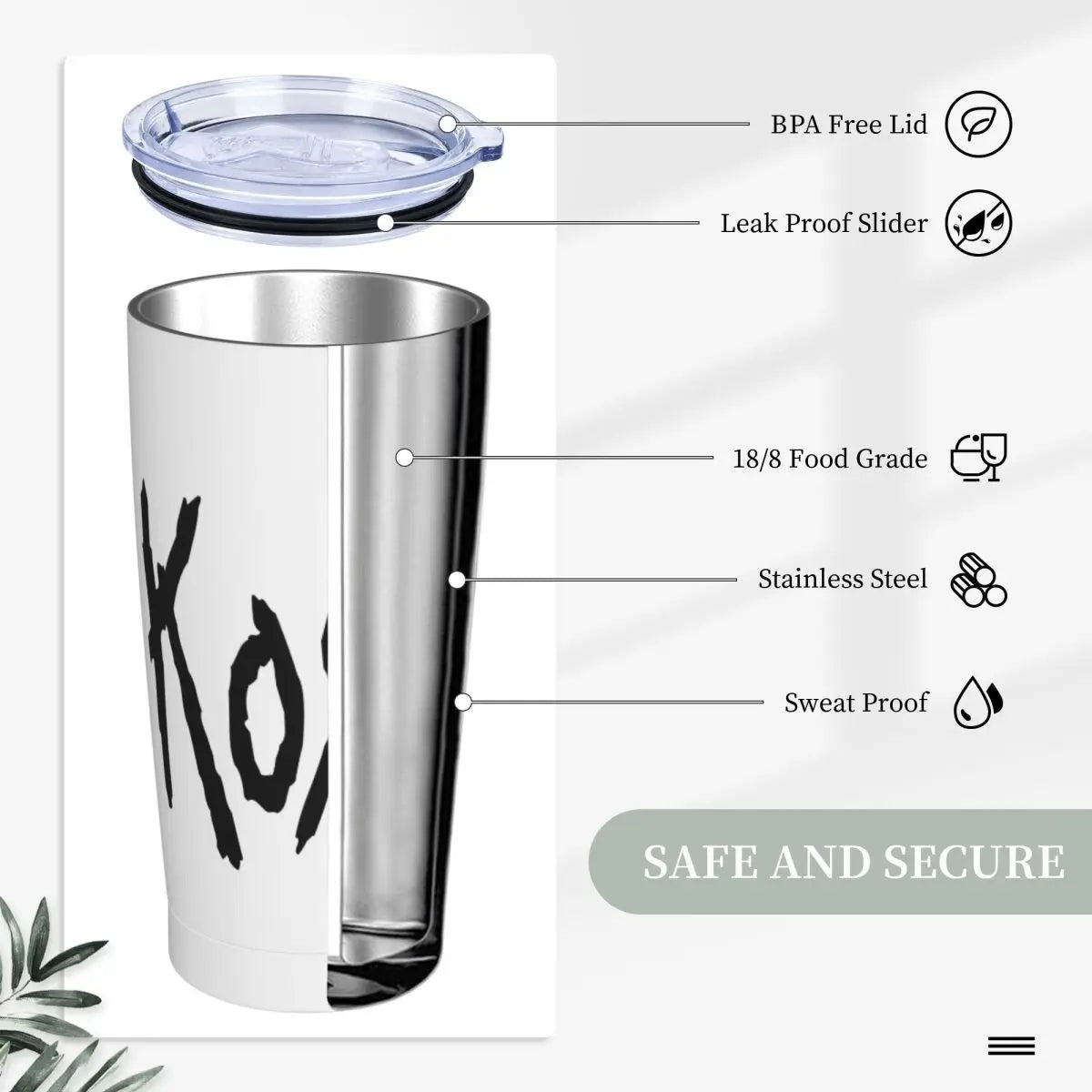 Korn Logo Insulated Tumbler with Straws and Lid – 20oz Stainless Steel Rock Music Travel Coffee Mug - Premium tumbler from Lizard Vigilante - Just $30.88! Shop now at Lizard Vigilante