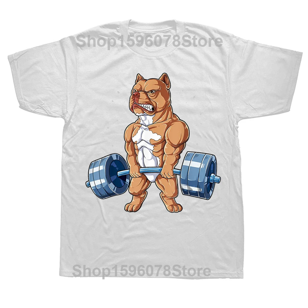 Pitbull Powerhouse Graphic Tee: Hilarious, Heartfelt, and Hardcore Streetwear for Dog Lovers - The Ultimate Birthday Gift - Premium T-shirt from Lizard Vigilante - Just $23.88! Shop now at Lizard Vigilante