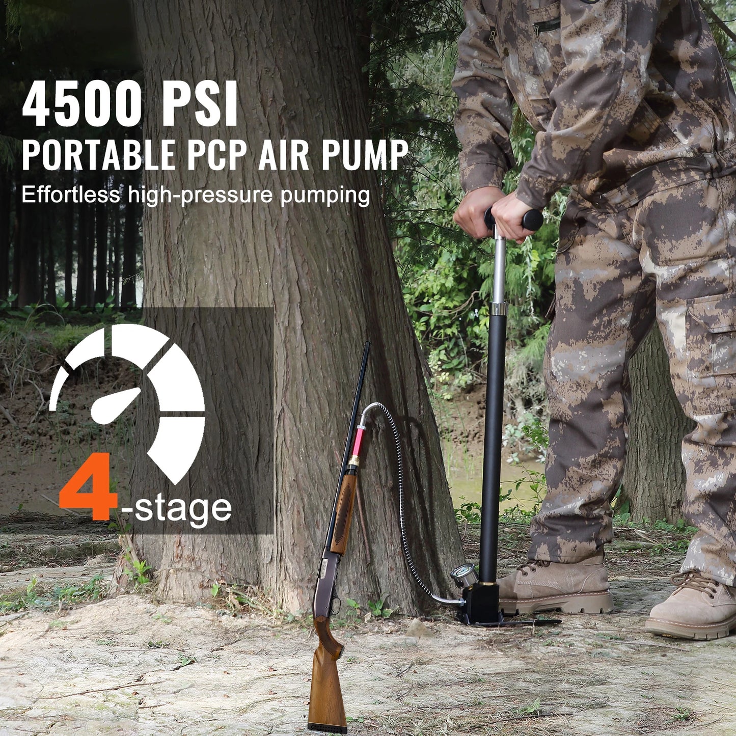 SucceBuy PCP 4-Stage 4500 PSI Power Pump – High-Pressure Air Rifle & Paintball Dominator