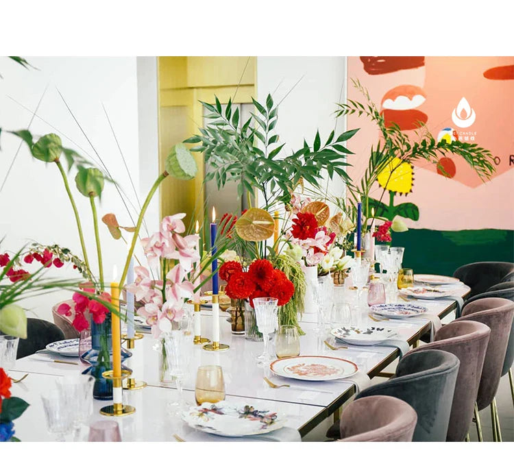 30CM Taper Candle 4 Pack - Home Interior Long Burning Dripless and Smokeless Candles Unscented - Valentines Candles for Home