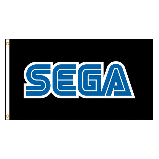 Sega Game Flag – Polyester Printed Banner for Home and Game Room Decor - Premium banner from Lizard Vigilante - Just $13.99! Shop now at Lizard Vigilante