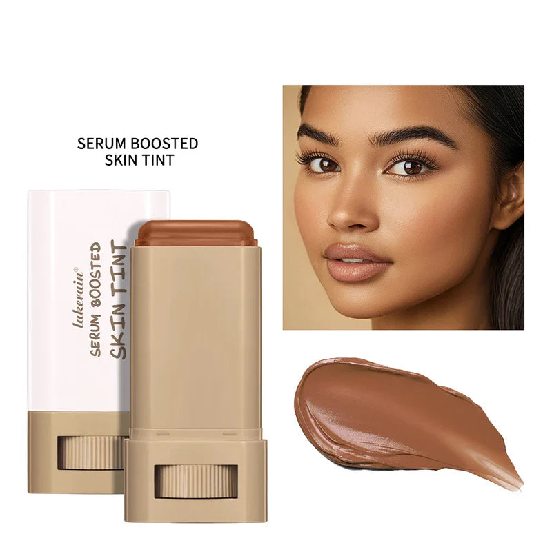 Foundation Balm Stick Serum Boost Skin Tint Foundation Stick Smooth Plumper Coverage Brighten Face Travel Foundation Makeup 2025
