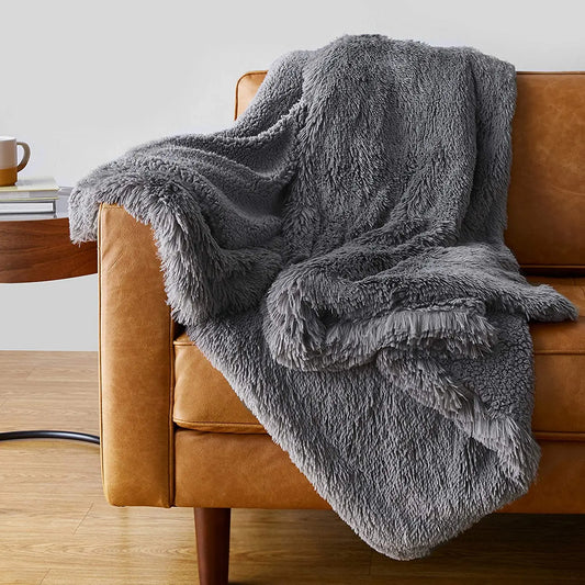 Luxury Stitch Throw Blanket - Plush Furry Bedspread for Winter, Thick Coral Fleece Sofa Cover, Cozy Room Decor - Premium blanket from Lizard Vigilante - Just $49.99! Shop now at Lizard Vigilante