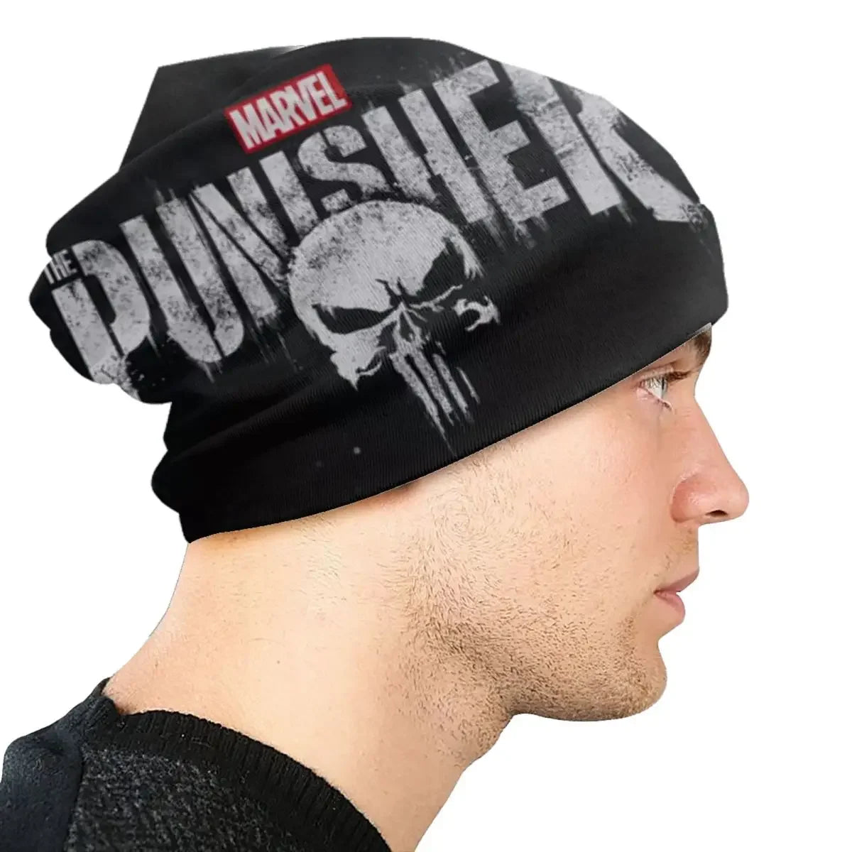 Punisher Skull Beanie – Heavy Metal Skeleton Cap for Men and Women, Ultimate Winter Knit Hat for Punk and Rock Fans - Premium beanies from Lizard Vigilante - Just $19.88! Shop now at Lizard Vigilante