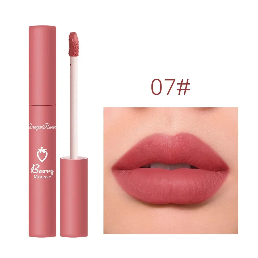 Nude Matte Lip Gloss 12 Colors Long-lasting Velvet Lipstick Waterproof Non-fade Non-stick Cup Lipsticks Women Makeup Cosmetic