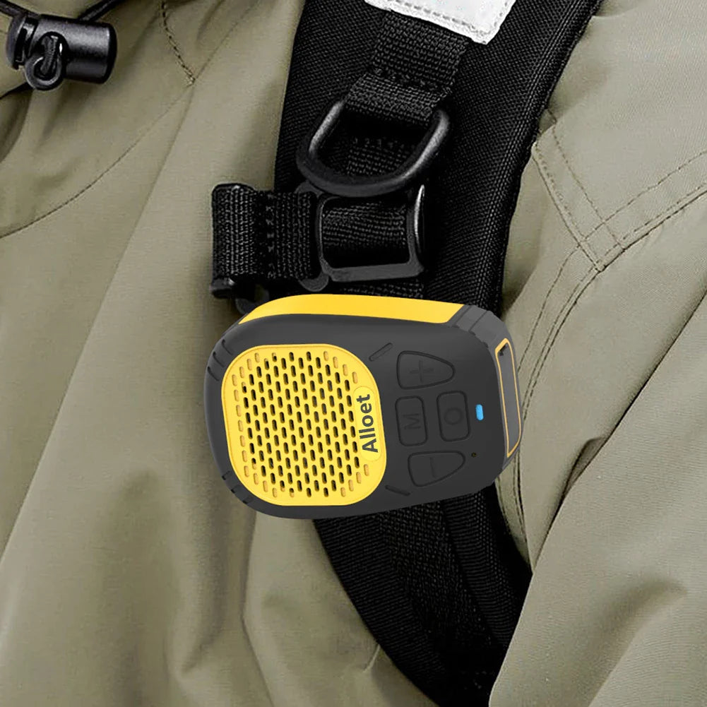 Wearable Bluetooth-Compatible5.3 Speaker with Strap Magnetic Clip-On Wireless Portable Speakers Small Speaker for Cycling/Hiking