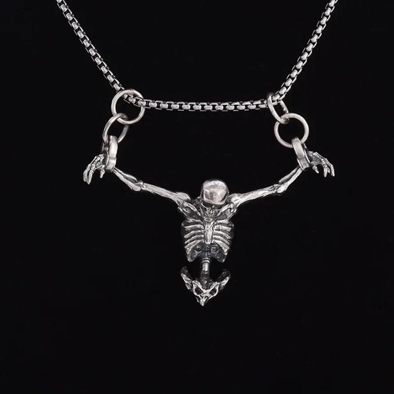 Vintage Lucifer Demon Ram Necklace – Gothic Satanic Pendant for Men – Eye of Truth Punk Party Jewelry - Premium pendant from Lizard Vigilante - Just $16.66! Shop now at Lizard Vigilante