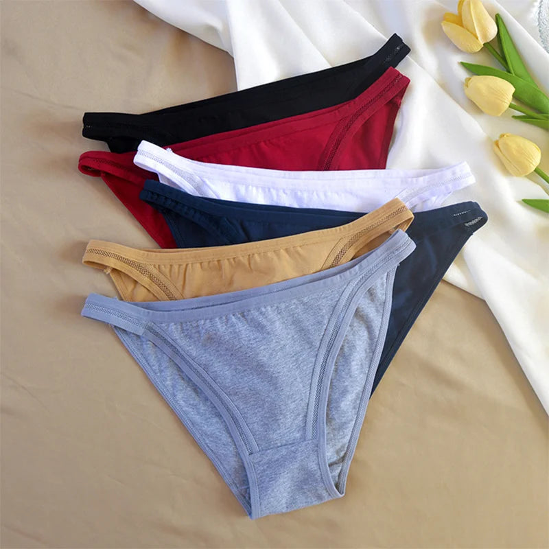 2Pcs/Set Women Cotton Panties – Comfortable Low-Rise Bikini Briefs with Hollow Out Decoration - Premium panties from Lizard Vigilante - Just $17.88! Shop now at Lizard Vigilante