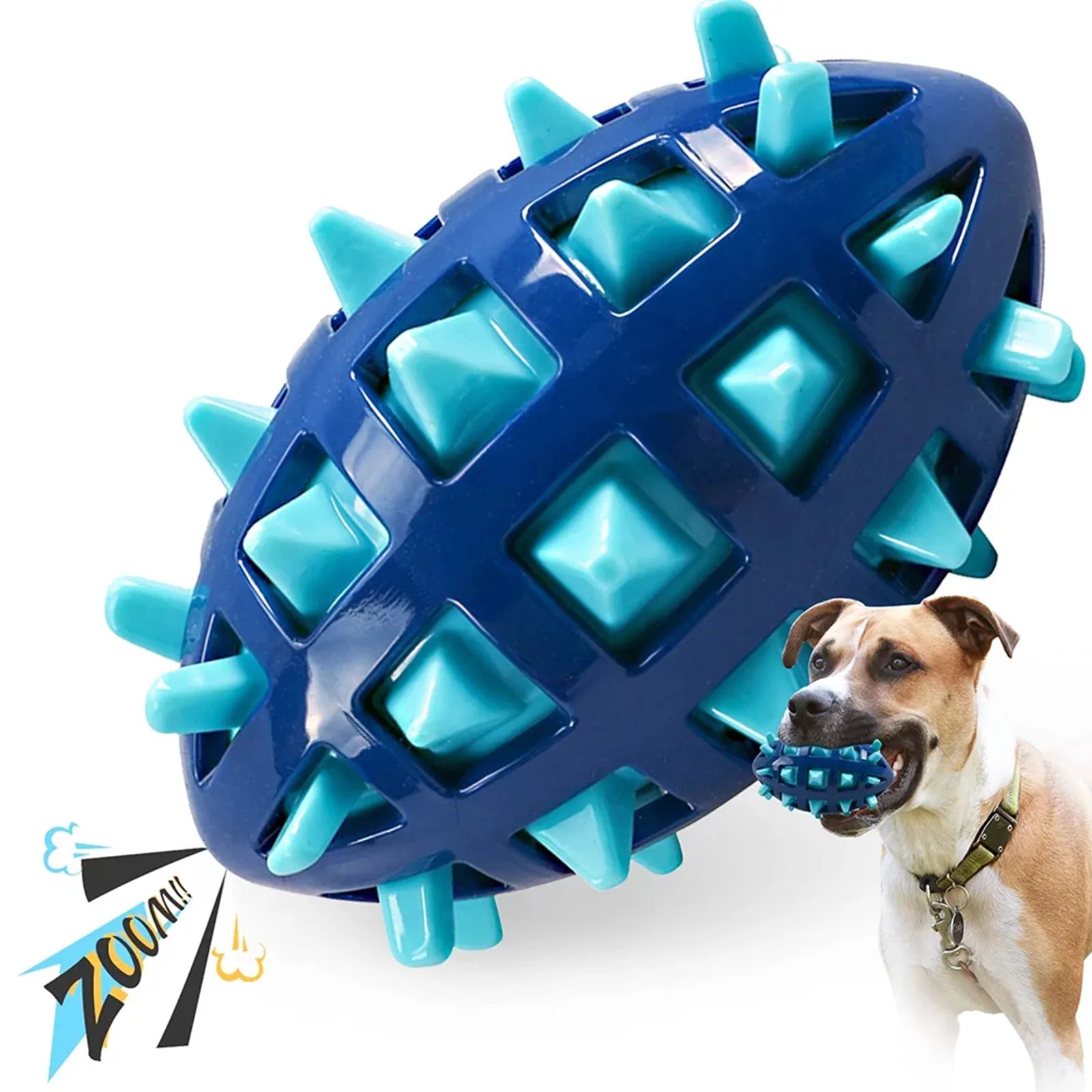 Squeaky Dog Toys For Aggressive Chewers Rubber Puppy Chew Ball With Squeaker, Almost Indestructible and Durable Pet Toy Dog toys - Premium  from Lizard Vigilante - Just $2.99! Shop now at Lizard Vigilante