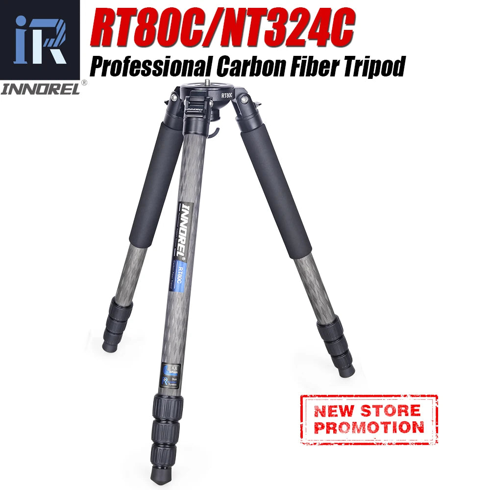 RT80C/NT324C Professional Carbon Fiber Tripod for DSLR Camera Video Camcorder Heavy Duty Birdwatching Camera Stand Bowl Tripod - Premium tripod from Lizard Vigilante - Just $318.99! Shop now at Lizard Vigilante