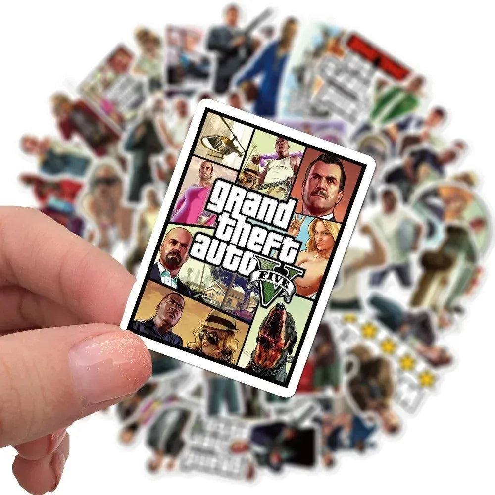 50 Pcs Game GTA Stickers – Unleash Your Creativity! - Premium stickers from Lizard Vigilante - Just $14.99! Shop now at Lizard Vigilante