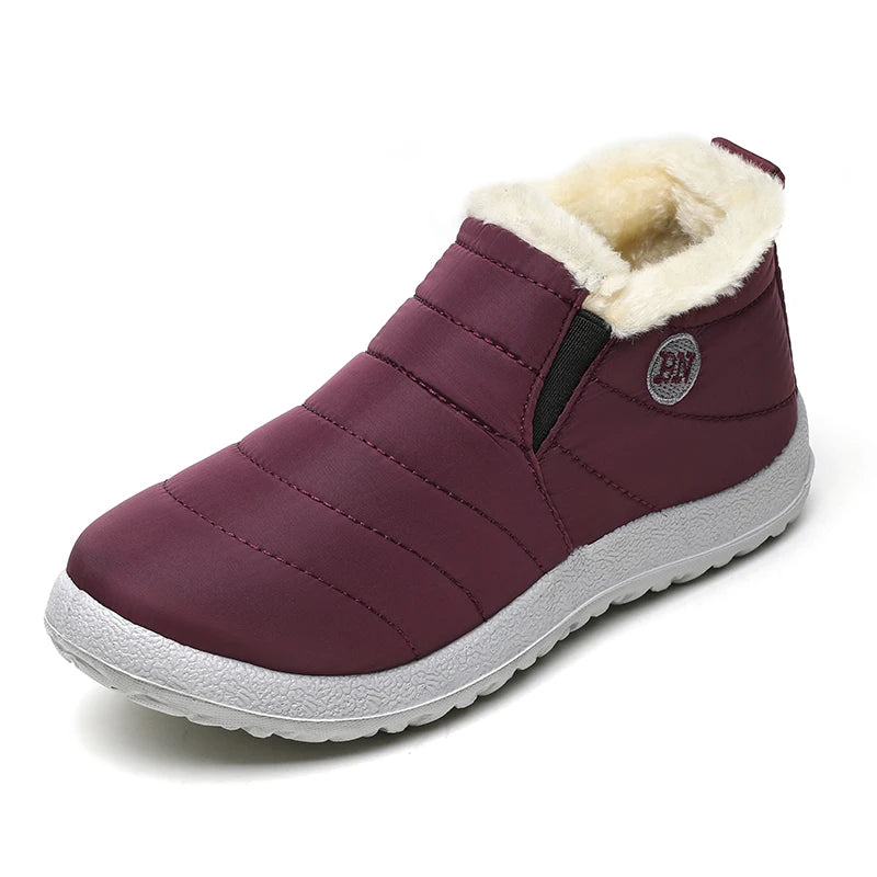 FUNMARS.T Snow Boots for Women – Slip-On Waterproof Ankle Boots with Plush Insole & Warmth for Winter - Premium boots from Lizard Vigilante - Just $33.88! Shop now at Lizard Vigilante