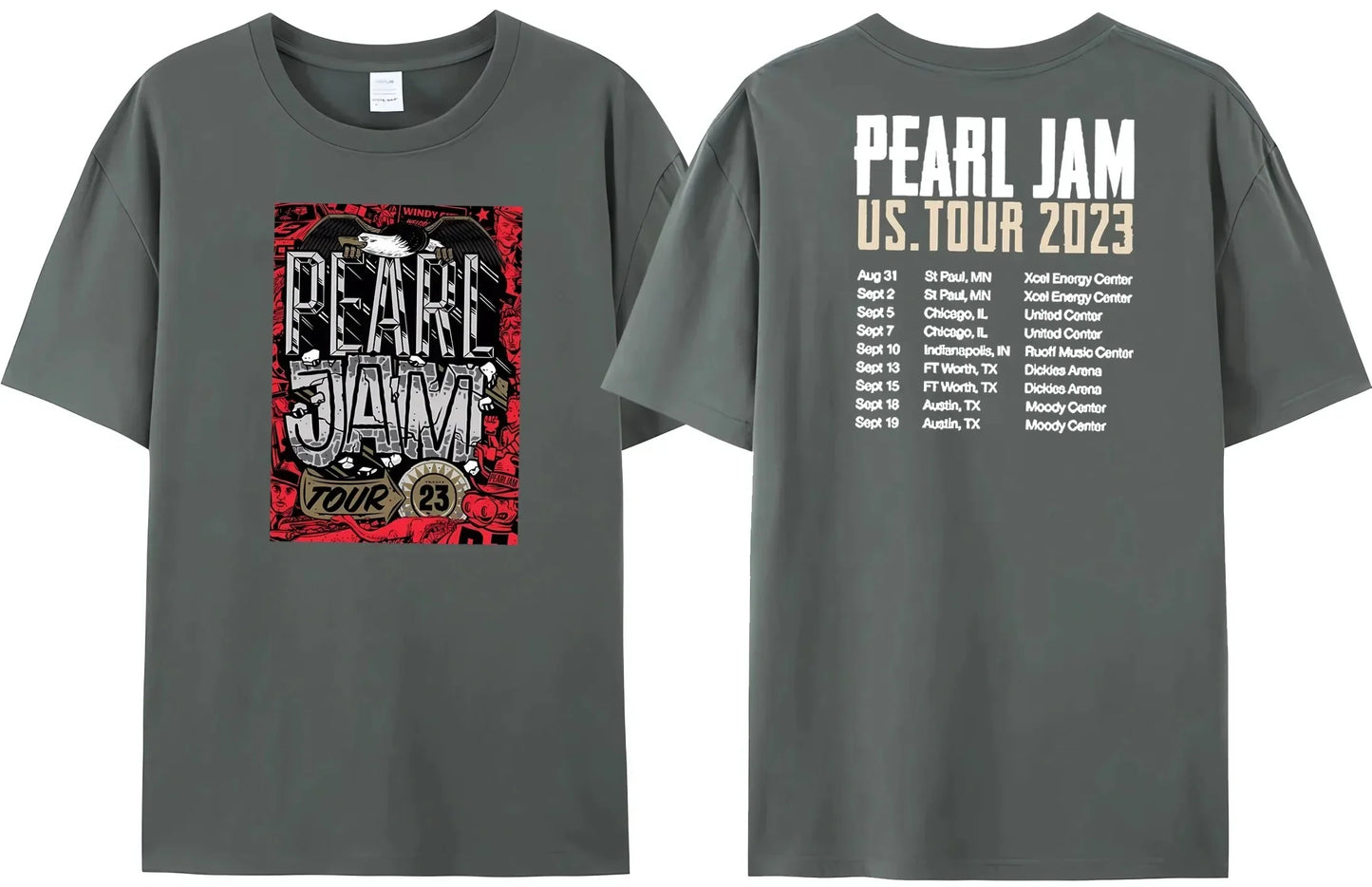 Pearl Jam 2024 Summer Tour T-Shirt – 100% Cotton Rock & Roll Icon Casual Tee for Men - Premium t-shirt from Lizard Vigilante - Just $25.99! Shop now at Lizard Vigilante