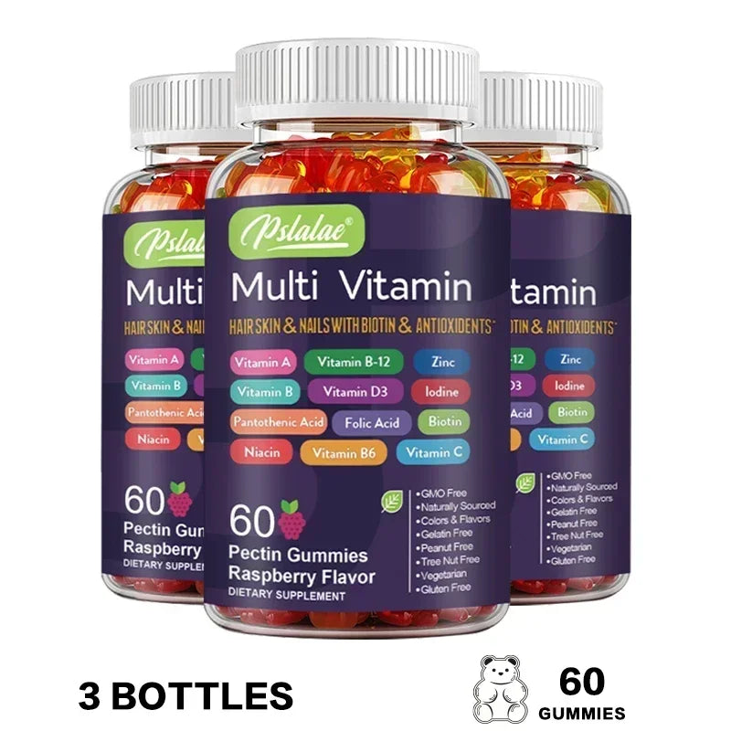Multivitamin Gummies - Dietary Supplement for Improves Skin, Hair, Nails and Overall Health, Immunity, Enhances Energy Levels