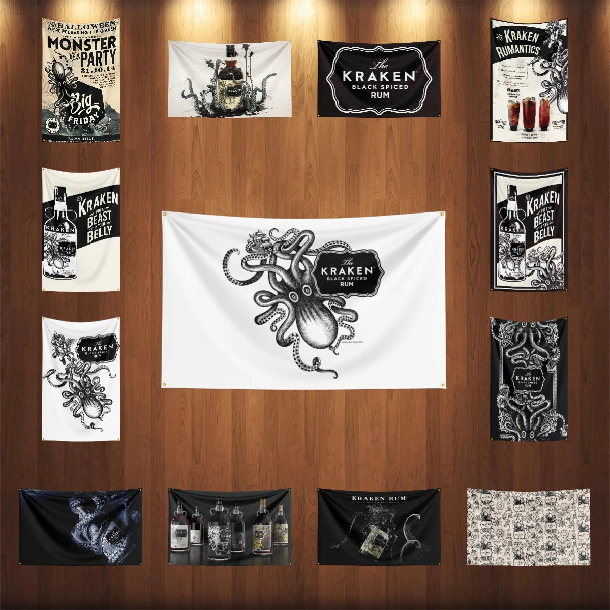 Krakens Rum Flag – 3×5ft Polyester Printed Alcohol & Beer Banner for Indoor and Outdoor Decor - Premium flag from Lizard Vigilante - Just $15.99! Shop now at Lizard Vigilante